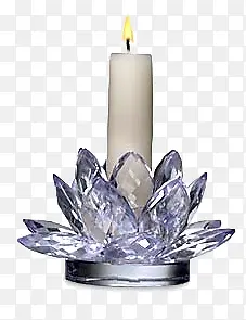 水晶花朵底座蜡烛