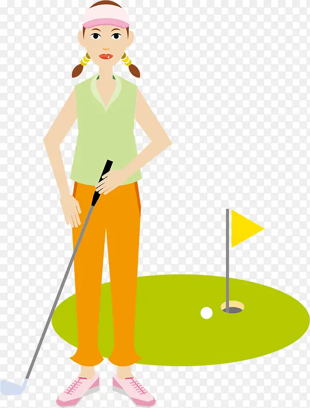 体育高尔夫球运动矢量图
