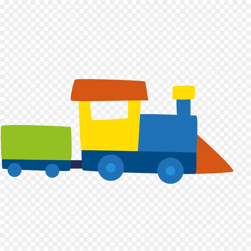 卡通积木火车玩具设计