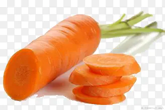 正在切开的胡萝卜