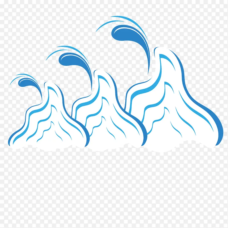 矢量手绘水浪PNG图片素材下载_图片编号qdoxampz-免抠素材网