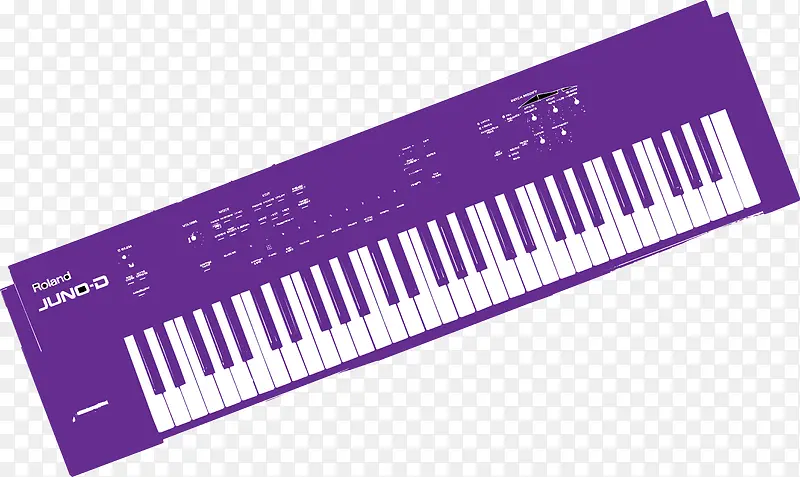 紫色电子琴矢量图