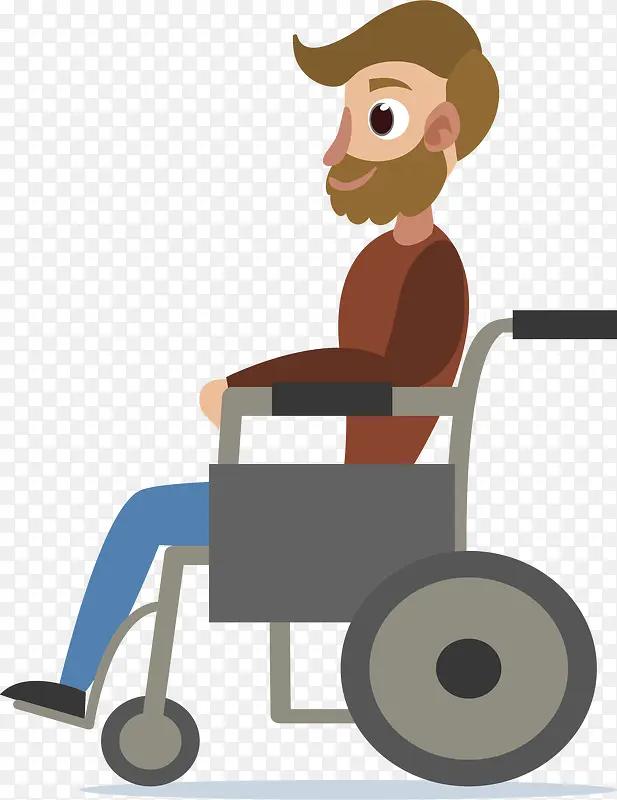 坐在轮椅上的病人