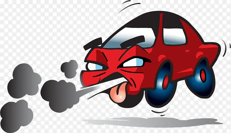 矢量手绘喷气的汽车