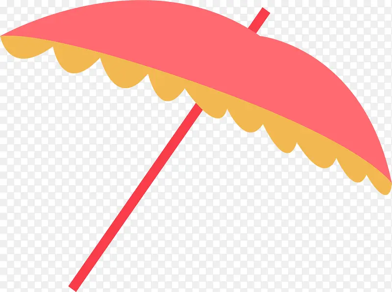 红色卡通遮阳伞