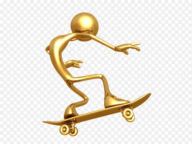 小金人玩滑板