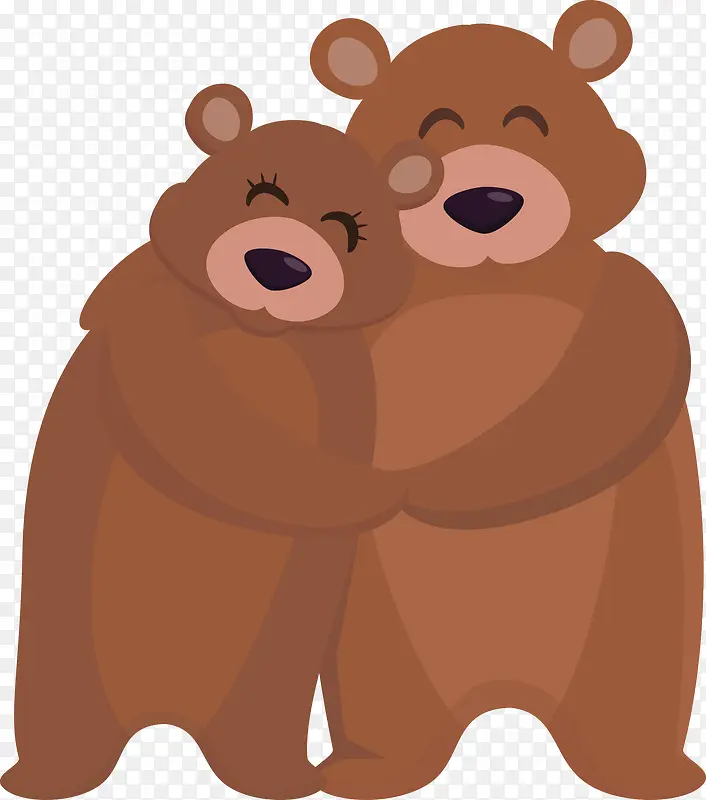 可爱情人节棕色大熊