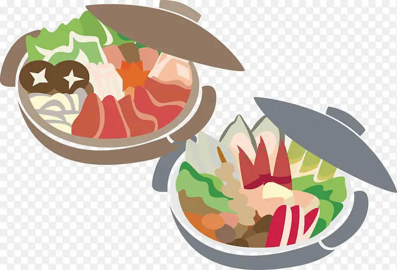 牛肉火锅料理装饰设计图案