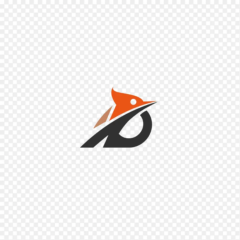 桔色啄木鸟商标logo