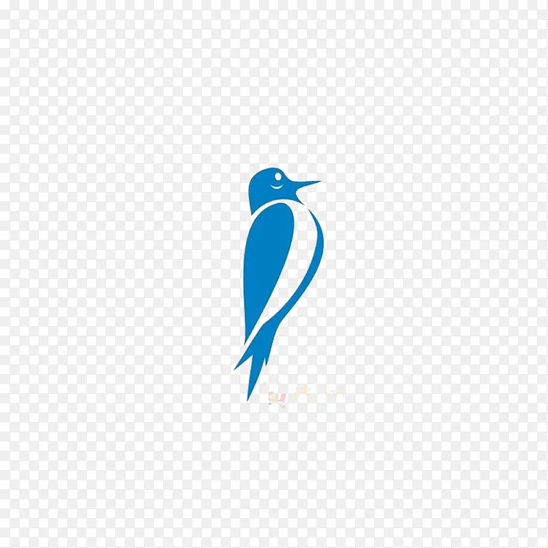 商标简笔画啄木鸟logo