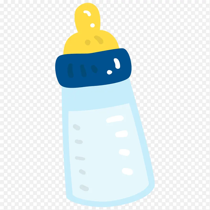 可爱的婴儿物品奶瓶矢量素材