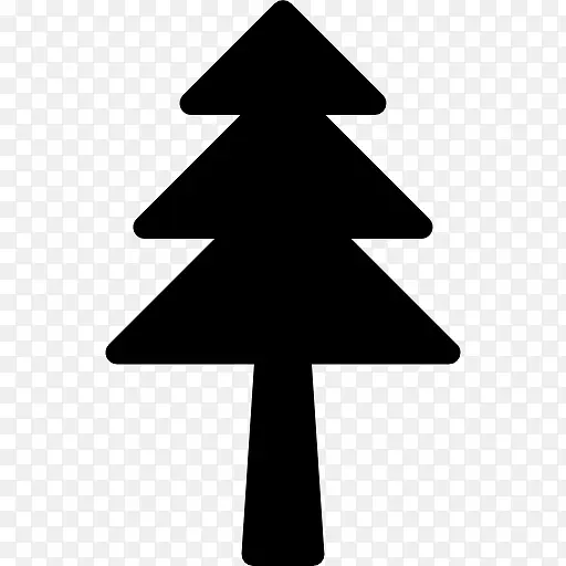 圣诞树的剪影图标