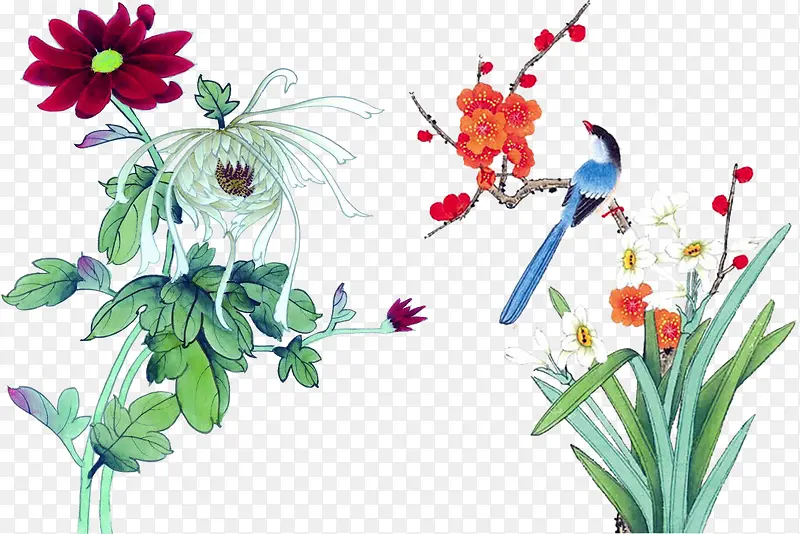 中国风花鸟素材