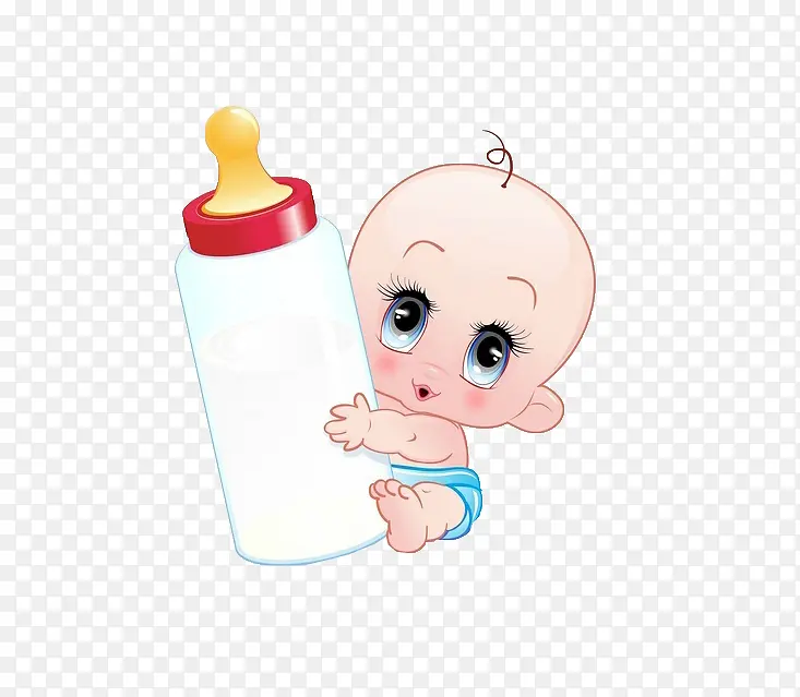 婴儿与奶瓶