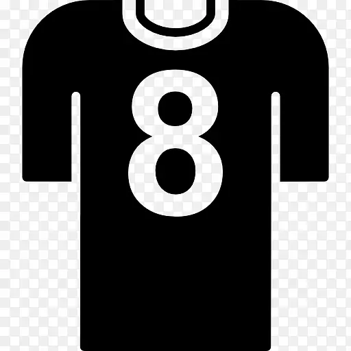 足球运动员的T恤8号图标