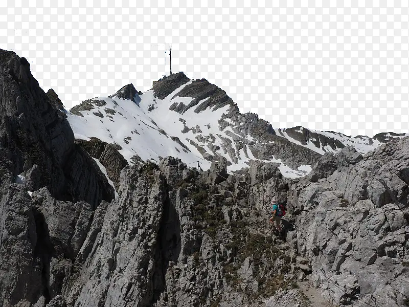 阿尔卑斯山徒步登山一