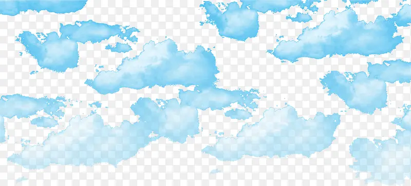 手绘水彩云朵