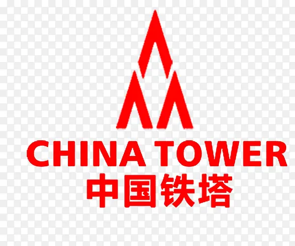 红色中国铁塔logo