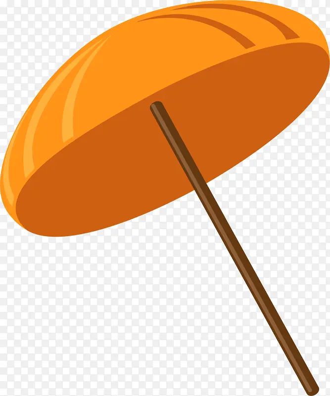 橙色卡通遮阳伞