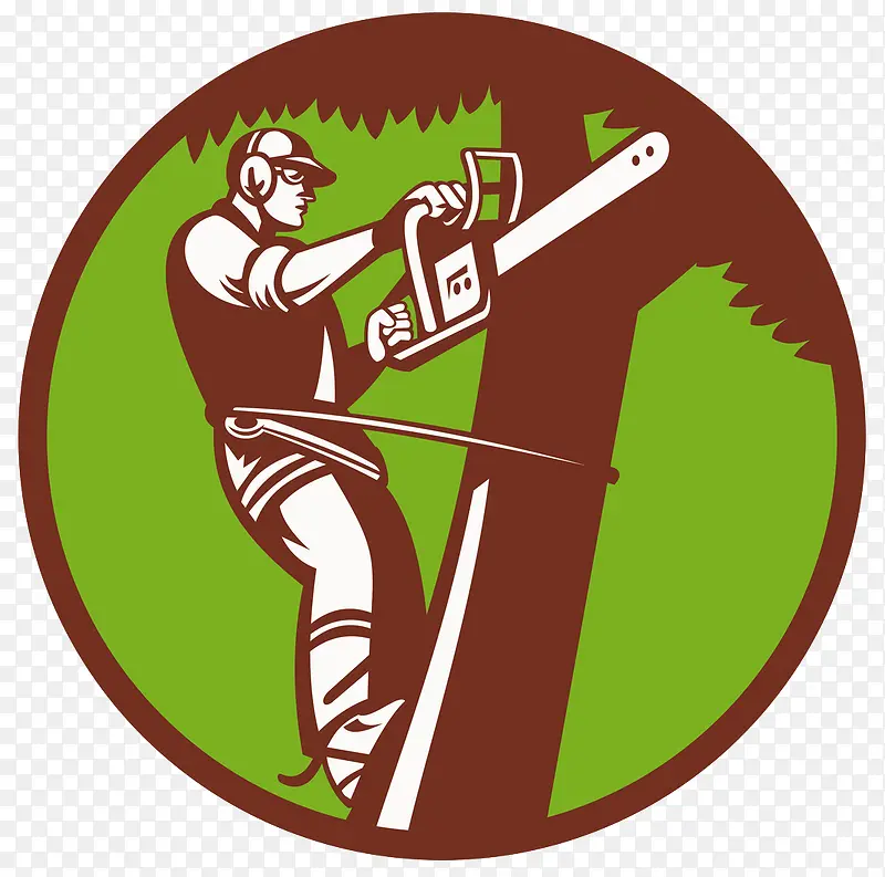 卡通工人砍树PNG图片素材下载_图片编号ylvbwadm-免抠素材网