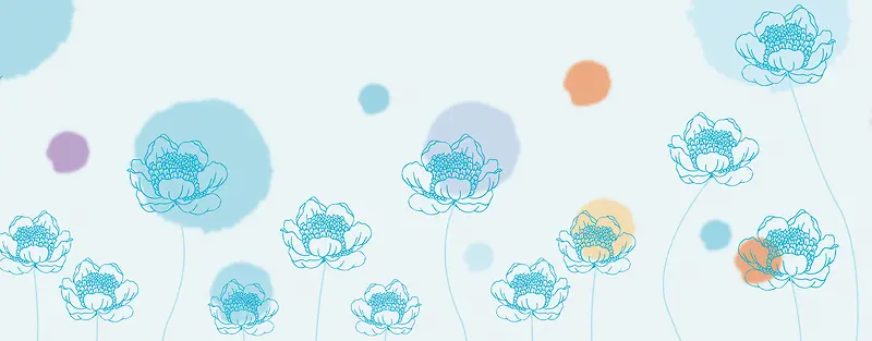 花卉植物banner背景