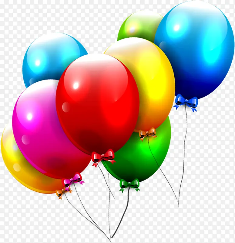 彩色氢气球图片素材