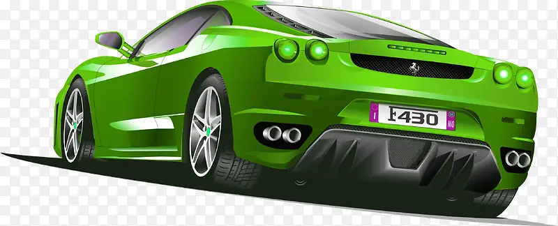 绿色的法拉利跑车