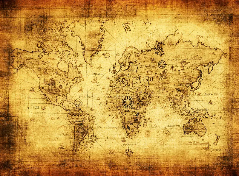 复古航海地图