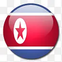 韩国北国旗国圆形世界旗