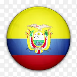 厄瓜多尔国旗对世界标志图标