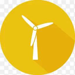 风力涡轮机清洁可再生能源的图标