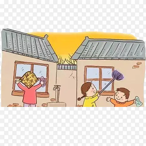 全家清洁窗户图案