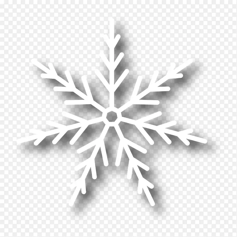 手绘白色雪花