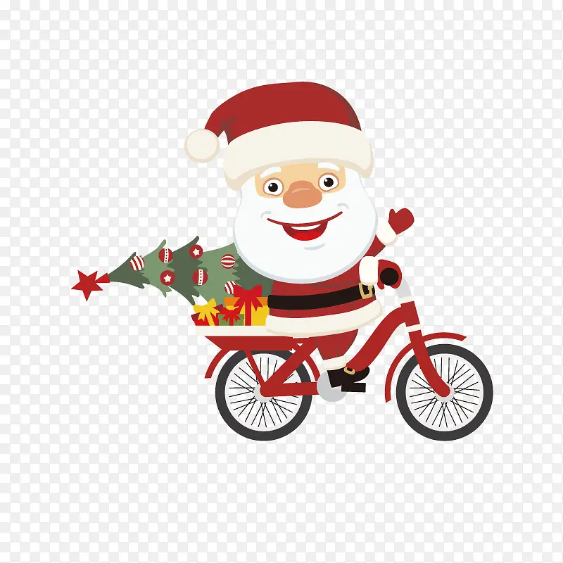 骑自行车的圣诞老人