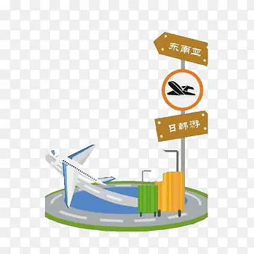 旅游机场指示牌