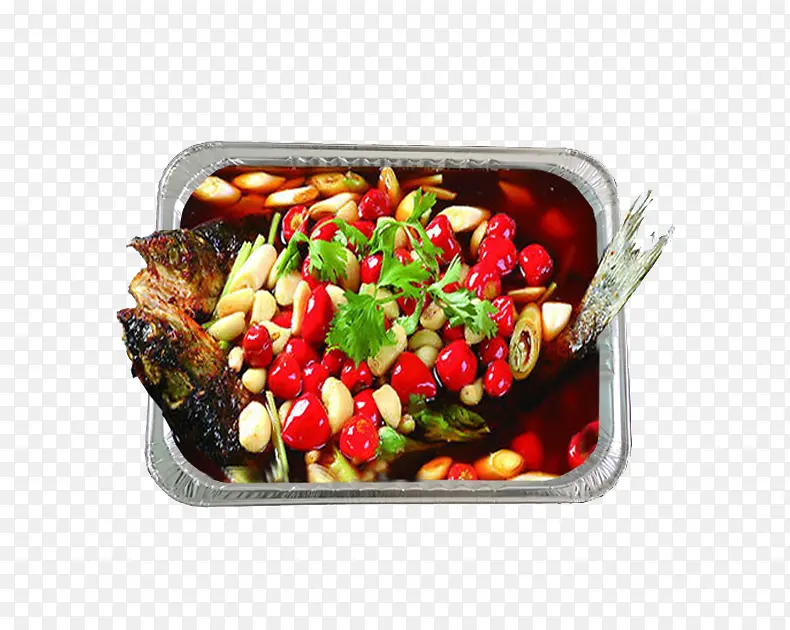 中式香辣烤鱼素材
