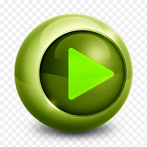 绿色圆形立体影音播放器