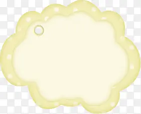 创意合成黄色的圆形云朵形状