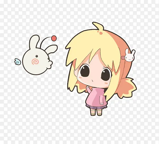 卡通卡哇伊女孩