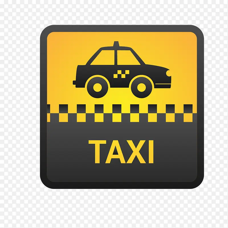 出租车车道方形智能交通标签