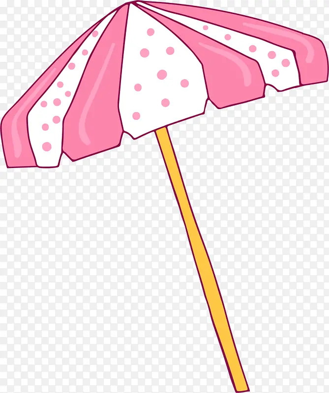 夏天气息粉色沙滩伞