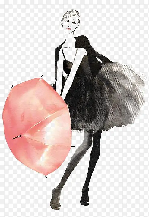 水彩女生