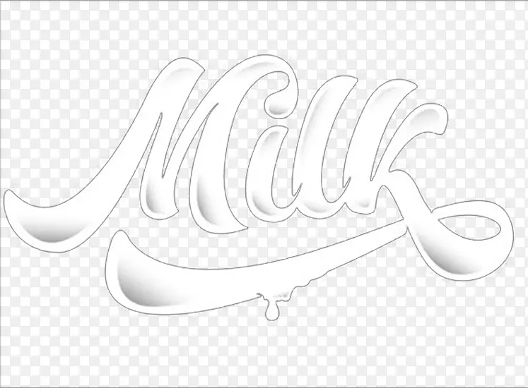 牛奶字体logo设计