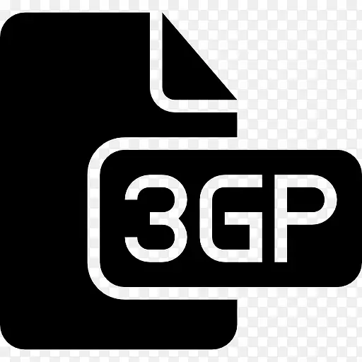 3GP文件的黑色界面符号图标
