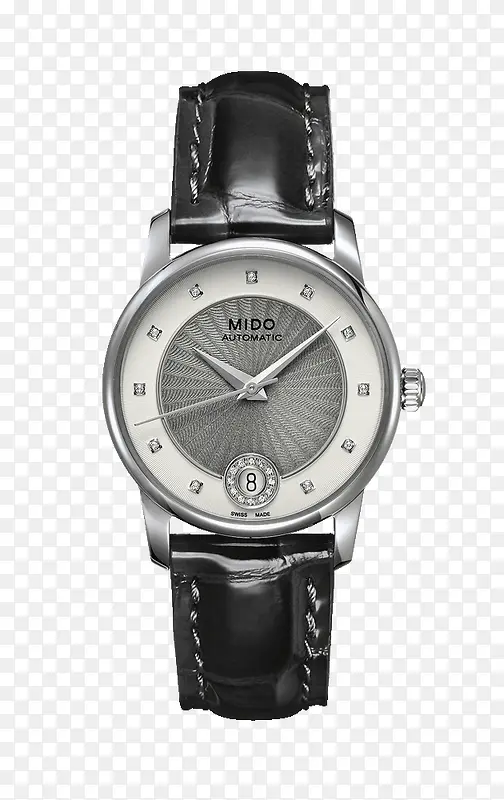 黑灰色机械表美度腕表手表女表