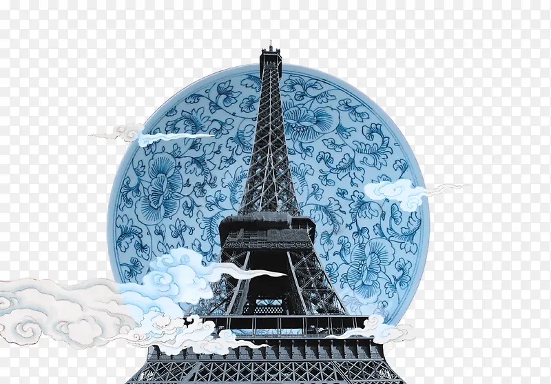 夜景巴黎铁塔