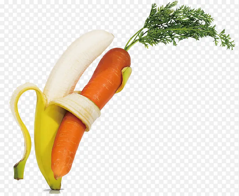 香蕉抱胡萝卜