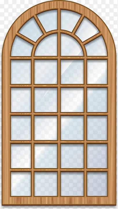 拱形玻璃窗口