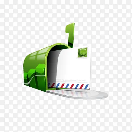 绿色质感邮箱