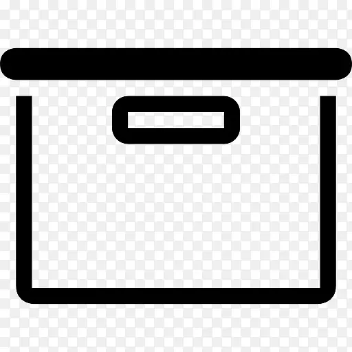 箱或抽屉的侧面轮廓工具符号图标